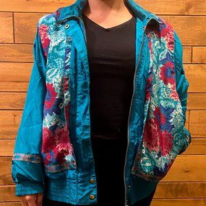 Vintage Lavon Floral Bomber Jacket